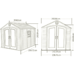 Lifetime 8 ft x 10 ft Plastic Outdoor Storage Shed with Floor and Windows - Image 6