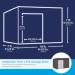 Suncast Modernist 10 ft x 7 ft Resin Barn-Door Storage Shed - Image 5