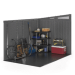 Suncast Modernist 10 ft x 7 ft Resin Barn-Door Storage Shed - Image 9