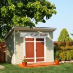Olympia 10 ft Wood Storage Shed, LP SmartSide Siding with Floor and Windows - Image 4