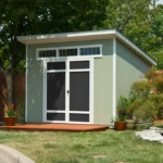 Olympia 10 ft Wood Storage Shed, LP SmartSide Siding with Floor and Windows - Image 7