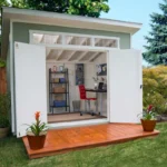 Olympia 10 ft Wood Storage Shed, LP SmartSide Siding with Floor and Windows - Image 8