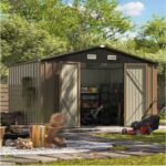 Patiowell 10 ft x 8 ft Storage Shed with Windows, Sloped Roof and Lockable Door - Image 2