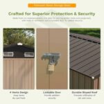 Patiowell 10 ft x 8 ft Storage Shed with Windows, Sloped Roof and Lockable Door - Image 4