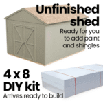 Handy Home Rookwood 10 ft x 14 ft Wood Storage Shed, Ranch-Style with Double Doors - Image 4