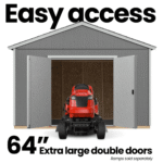 Handy Home Rookwood 10 ft x 14 ft Wood Storage Shed, Ranch-Style with Double Doors - Image 5