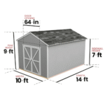 Handy Home Rookwood 10 ft x 14 ft Wood Storage Shed, Ranch-Style with Double Doors - Image 6