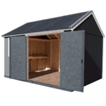 Sonata 12 ft x 10 ft Outdoor Wood Shed with Polycarbonate Roof and Loft