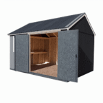 Sonata 12 ft x 10 ft Outdoor Wood Shed with Polycarbonate Roof and Loft - Image 12