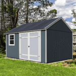 Sonata 12 ft x 10 ft Outdoor Wood Shed with Polycarbonate Roof and Loft - Image 2