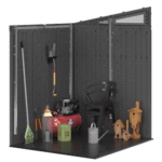 Suncast Modernist 6 ft x 5 ft Lean-To Resin Storage Shed with Floor, Grey - Image 6