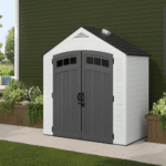 Suncast Vista 7 ft x 4 ft Resin Storage Shed, 28 sq ft, Floor Included - Image 2
