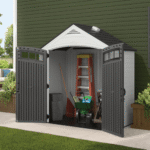 Suncast Vista 7 ft x 4 ft Resin Storage Shed, 28 sq ft, Floor Included - Image 3
