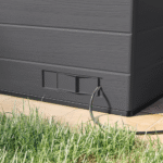 Suncast Cabana 8 ft x 7 ft Resin Storage Shed with Skylights, Floor Included - Image 5