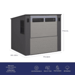 Suncast Cabana 8 ft x 7 ft Resin Entertainment Shed with Flip-Up Bar, Floor Included - Image 4