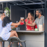 Suncast Cabana 8 ft x 7 ft Resin Entertainment Shed with Flip-Up Bar, Floor Included - Image 8