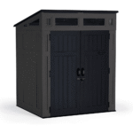 Suncast Modernist 6 ft x 5 ft Resin Vertical Pent Storage Shed with Floor Kit