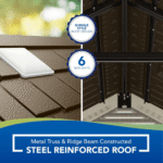 Suncast Tremont 547 cu ft Resin Storage Shed with Skylights (BMS8100) - Image 8