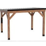 Backyard Discovery Arcadia 12 ft x 9.5 ft Cedar Slope-Roof Gazebo with USB PowerPort