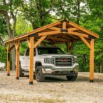 Backyard Discovery Norwood 20 x 12 Carport Gazebo with Cedar Posts and Steel Roof - Image 2