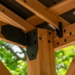 Backyard Discovery Norwood 20 x 12 Carport Gazebo with Cedar Posts and Steel Roof - Image 4