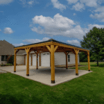 Backyard Discovery Kingsport 20ft x 20ft Cedar Wood Carport with Black Steel Roof - Image 6
