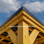 Backyard Discovery Kingsport 20ft x 20ft Cedar Wood Carport with Black Steel Roof - Image 7