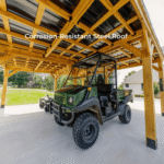 Backyard Discovery Kingsport 20ft x 20ft Cedar Wood Carport with Black Steel Roof - Image 8