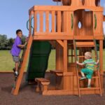Backyard Discovery Monterey Wooden Swing Set with Clubhouse, Playhouse and 10ft Slide - Image 3