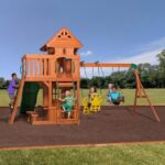 Backyard Discovery Monterey Wooden Swing Set with Clubhouse, Playhouse and 10ft Slide - Image 4