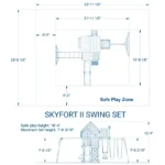 Backyard Discovery Skyfort II Wooden Swing Set with Clubhouse, Slide and Monkey Bars - Image 5