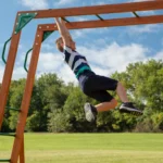 Backyard Discovery Skyfort II Wooden Swing Set with Clubhouse, Slide and Monkey Bars - Image 6