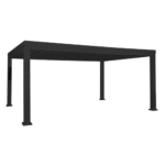 Backyard Discovery Trenton 4.9m x 3.7m Modern Galvanised Steel Pergola in Black