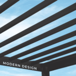 Backyard Discovery Trenton 4.9m x 3.7m Modern Galvanised Steel Pergola in Black - Image 9