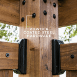 Backyard Discovery Verona Cedar Cabana Pergola with Composite Bamboo Privacy Panels - Image 3