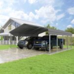 Classic DIY Steel Carport Kit 20ft W x 20ft L x 7ft H with Slip-Fit Frame - Image 4