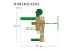 Gorilla Playsets Empire Extreme Cedar Wooden Swing Set with Monkey Bars, Clatter Bridge and 3 Slides - Image 3