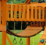 Gorilla Playsets Mountaineer Treehouse Cedar Wooden Swing Set with Tube Slide and Sandbox - Image 4