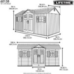 Lifetime 15 x 8 ft Side-Entry Steel-Reinforced Garden Storage Shed with Skylights and Shelving - Image 6