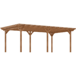 Outsunny Wooden Garden Pergola, Fir Wood DIY Kit, 240 x 144 x 88.5 in Rectangular Frame