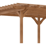 Outsunny Wooden Garden Pergola, Fir Wood DIY Kit, 240 x 144 x 88.5 in Rectangular Frame - Image 6