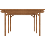Outsunny Wooden Garden Pergola, Fir Wood DIY Kit, 240 x 144 x 88.5 in Rectangular Frame - Image 7