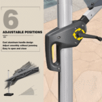PURPLE LEAF Double-Top Solar LED Square Cantilever Patio Umbrella with Aluminium Frame - Image 5