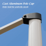 PURPLE LEAF Double-Top Solar LED Square Cantilever Patio Umbrella with Aluminium Frame - Image 9