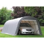 ShelterLogic ShelterCoat Round-Style Steel Garage with Powder-Coated Frame and UV-Treated Cover - Image 3