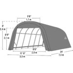 ShelterLogic ShelterCoat Round-Style Steel Garage with Powder-Coated Frame and UV-Treated Cover - Image 4
