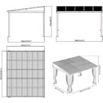 Sojag Portland No. 53 10 x 12 ft Wall Gazebo with Steel Roof - Image 4