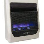Lost River Dual-Fuel Ventless Blue Flame Gas Space Heater, 20,000 BTU, Thermostat Control