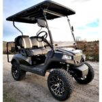 Terminator 48V Electric Golf Cart, Four-Seater with Flip Seat, Custom Rims and LED Lighting, Black - Image 2