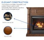Duluth Forge Dual-Fuel Ventless Gas Fireplace with Mantel, 32,000 BTU, Remote, Walnut Finish (FDI32R-M-WN) - Image 2